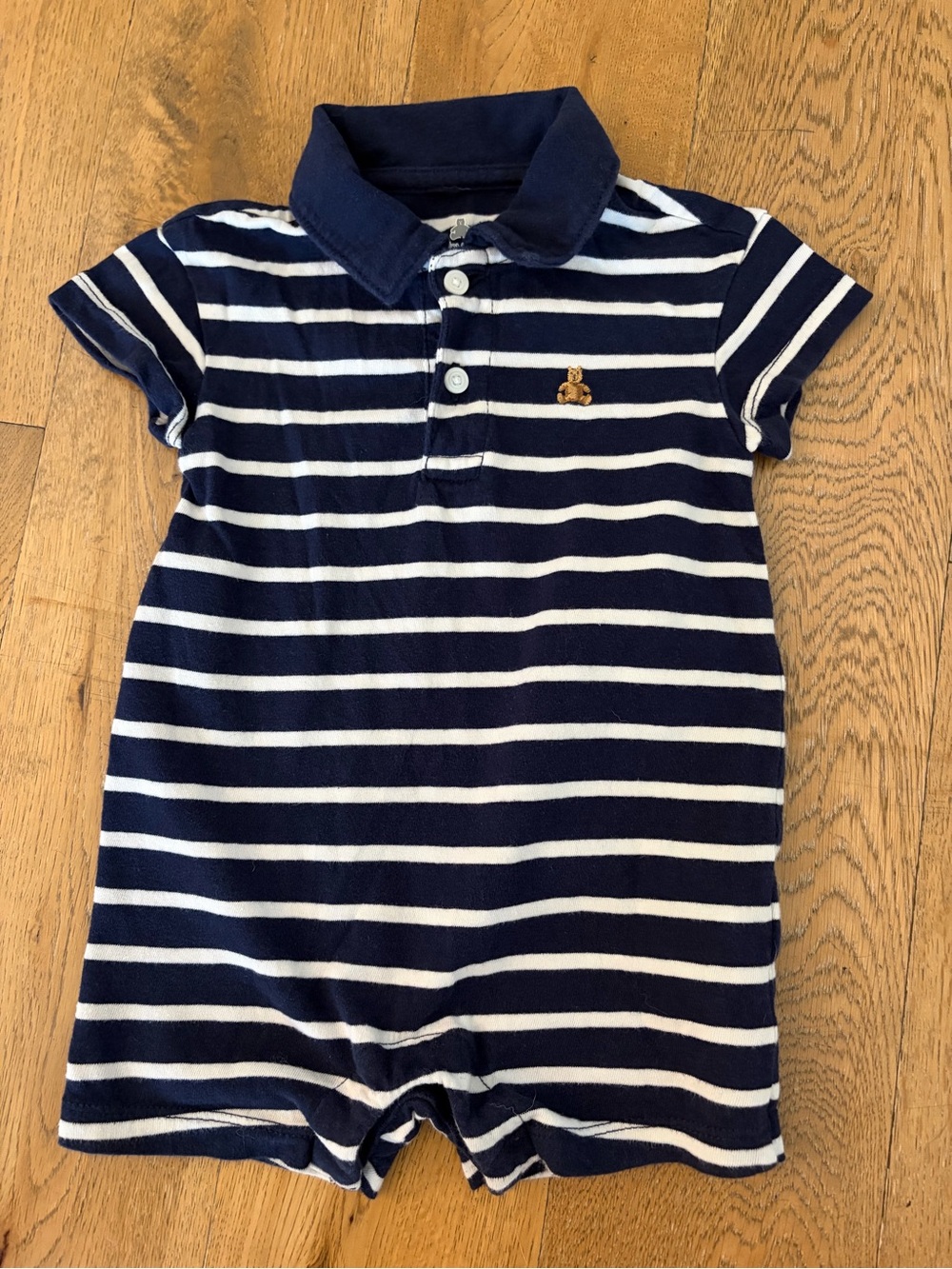 GAP Navy & White Striped Polo One-Piece